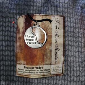 Silver Footsteps Pendant Necklace